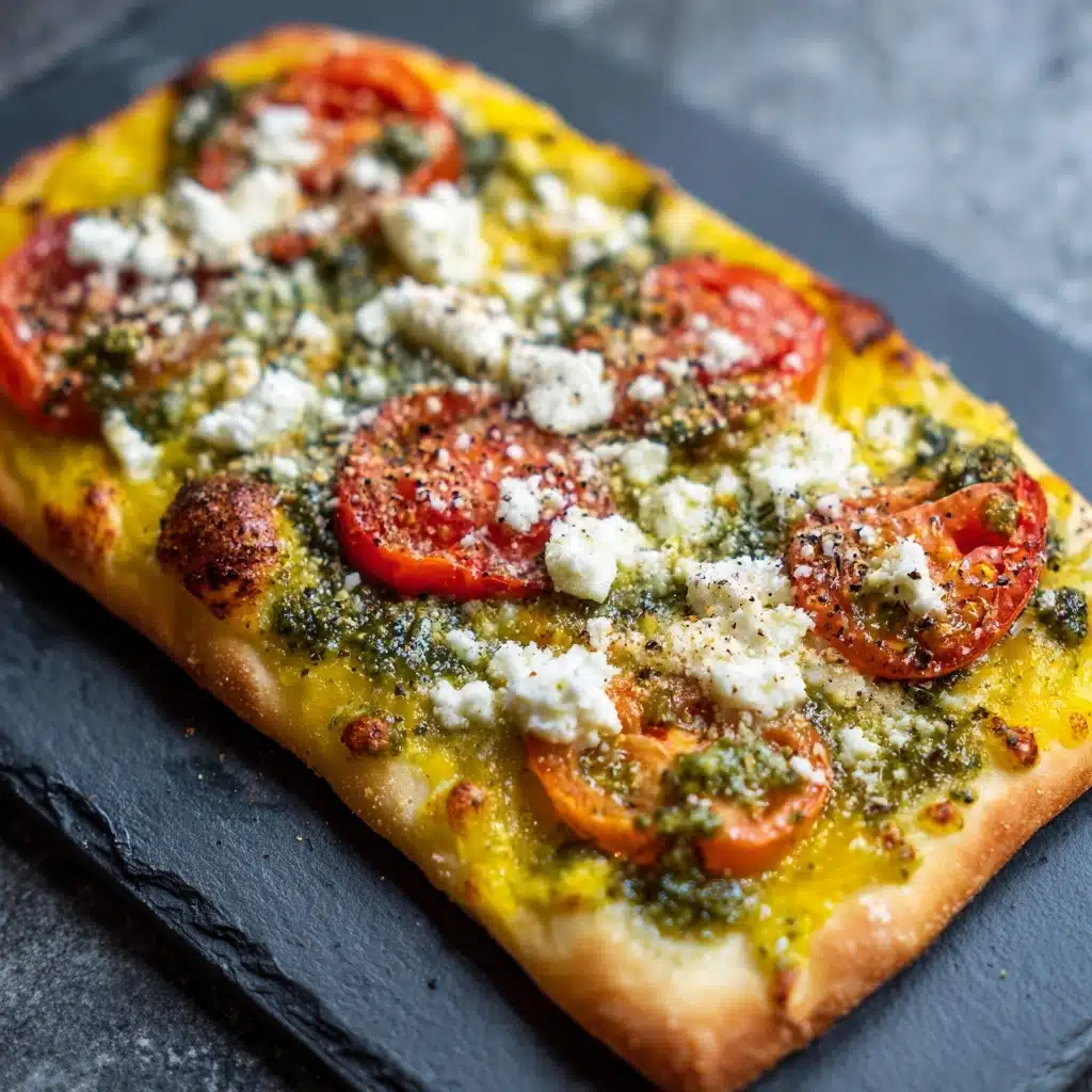 Pesto Caprese Puff Pastry Pizza Recipe