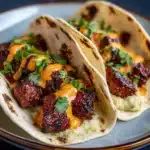 Garlic Butter Honey BBQ Beef Tacos Recipe