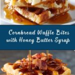 Cornbread Waffle Bites with Honey Butter Syrup Recipe