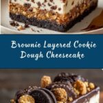 Brownie Layered Cookie Dough Cheesecake Recipe