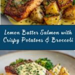 Lemon Butter Salmon with Crispy Potatoes and Broccoli Recipe