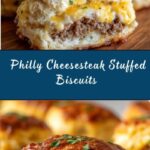 Philly Cheesesteak Stuffed Biscuits Recipe