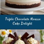Triple Chocolate Mousse Cake Recipe