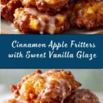 Soft Cinnamon Apple Fritters with Vanilla Glaze Recipe