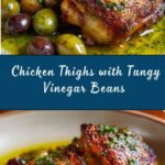 Crispy Chicken Thighs Over Vinegar Beans Recipe