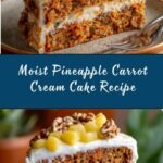 Pineapple Carrot Cream Cake Recipe