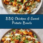 BBQ Chicken & Roasted Sweet Potato Bowls Recipe