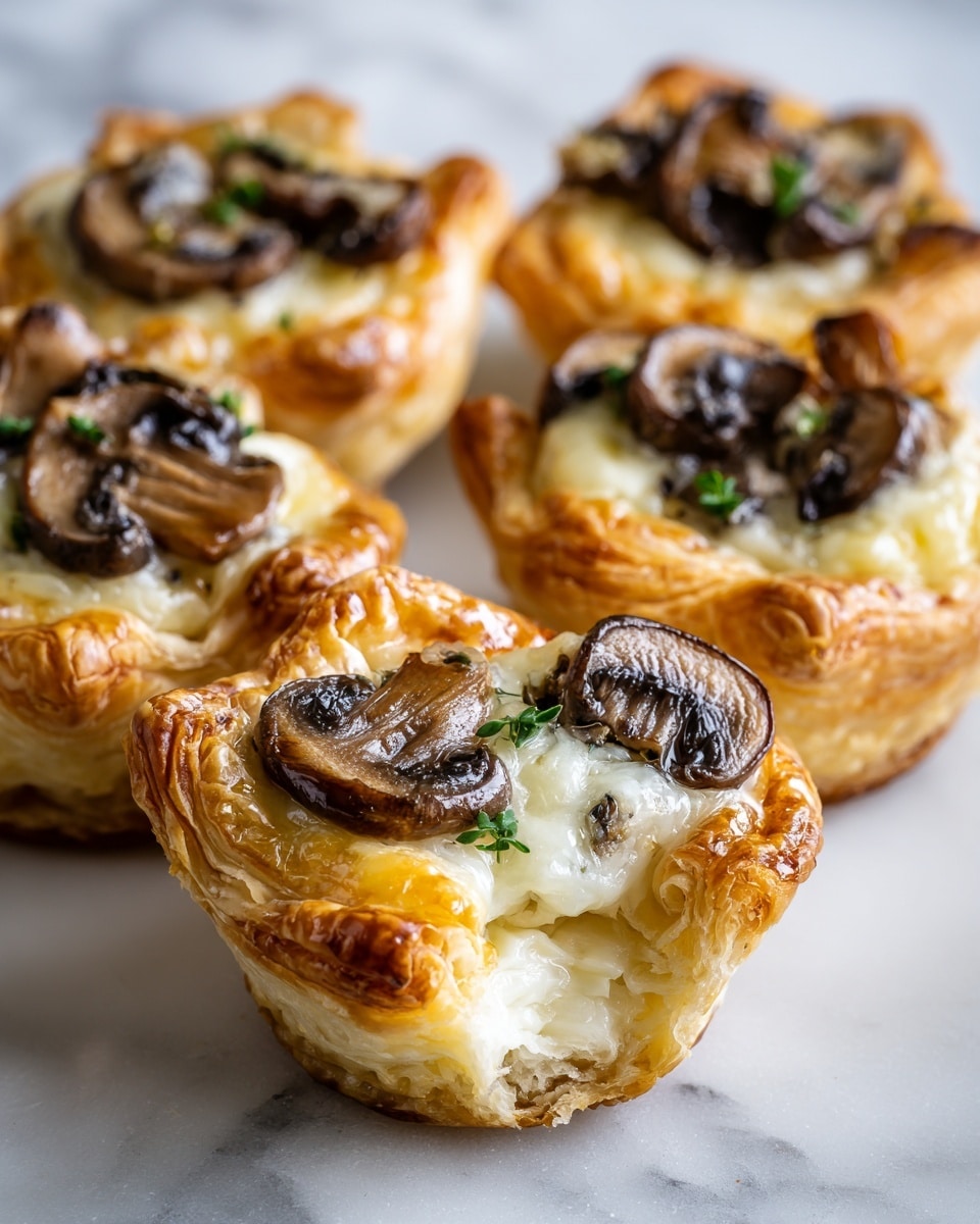 Mushroom Cheese Puff Bites Recipe - Recipe Image