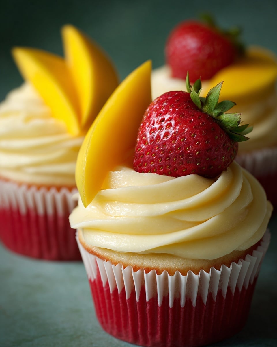 Strawberry Mango Margarita Cupcakes Recipe - Recipe Image