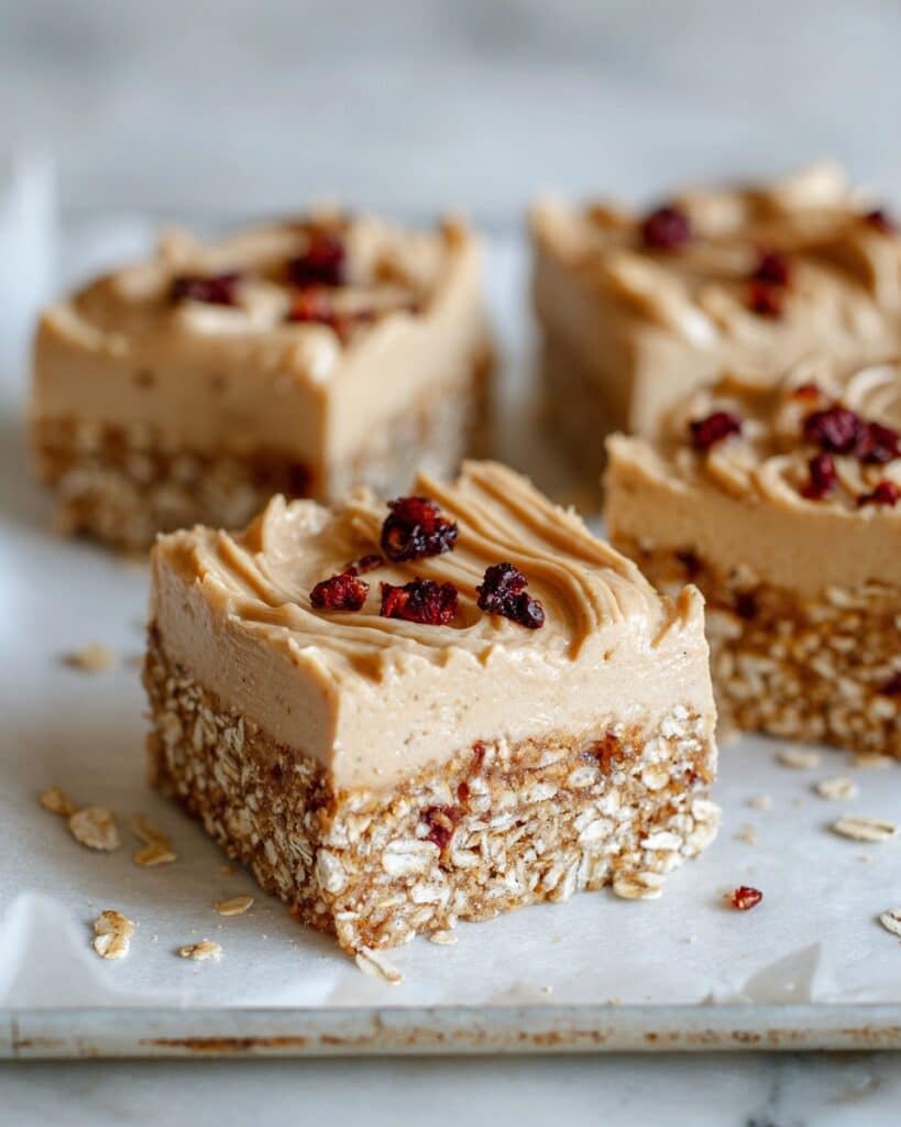 Oatmeal Raisin Cookie Bars with Maple Cinnamon Frosting Recipe