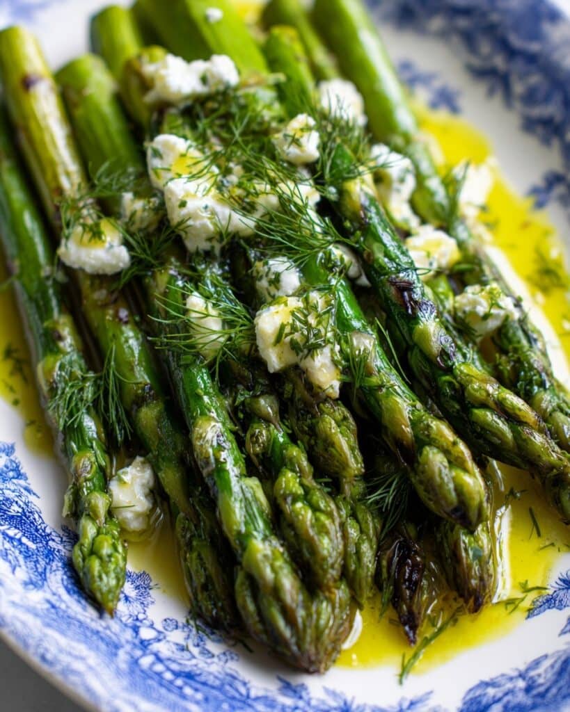 Lemon and Feta Grilled Asparagus Recipe