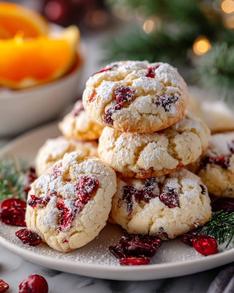 Cranberry Orange Shortbread Cookies Recipe