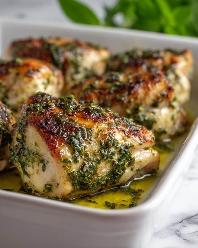 Spinach Herb Baked Chicken Recipe