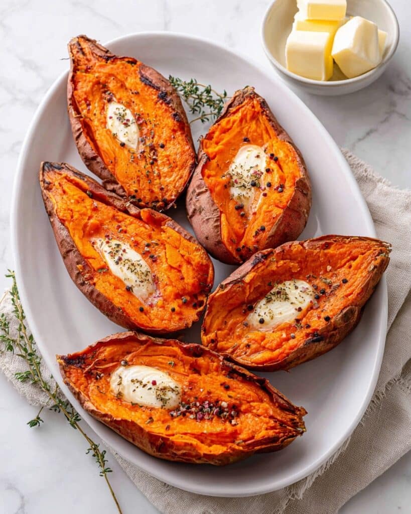 Roasted Sweet Potatoes with Garlic Seasoning Recipe