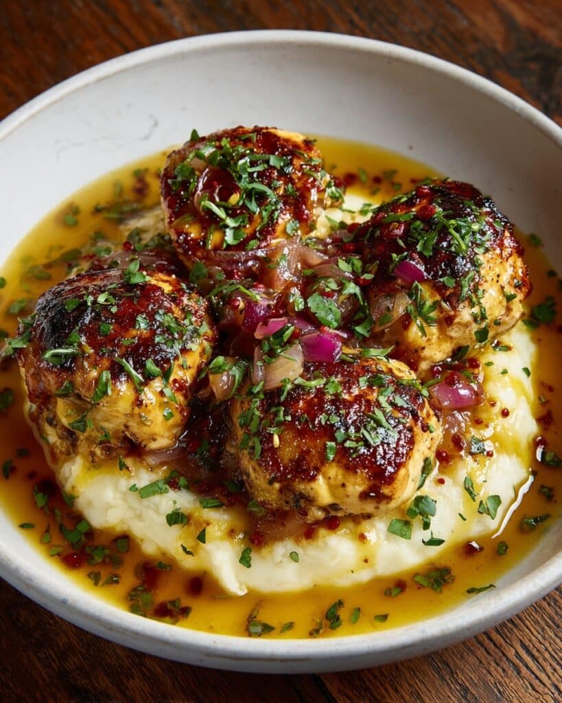 Smothered Chicken Thighs with Savory Gravy Recipe