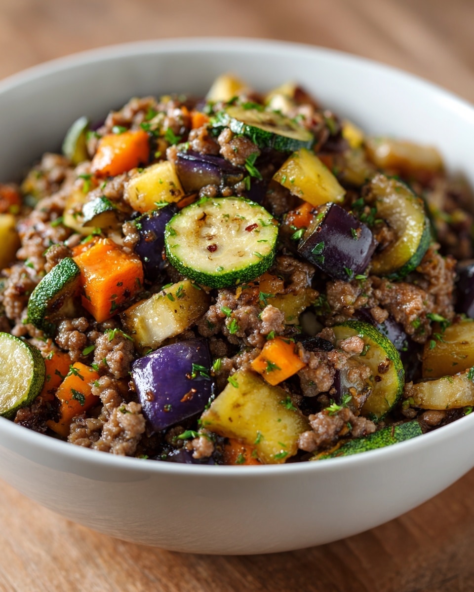 Mediterranean Ground Beef Stir-Fry Recipe - Recipe Image