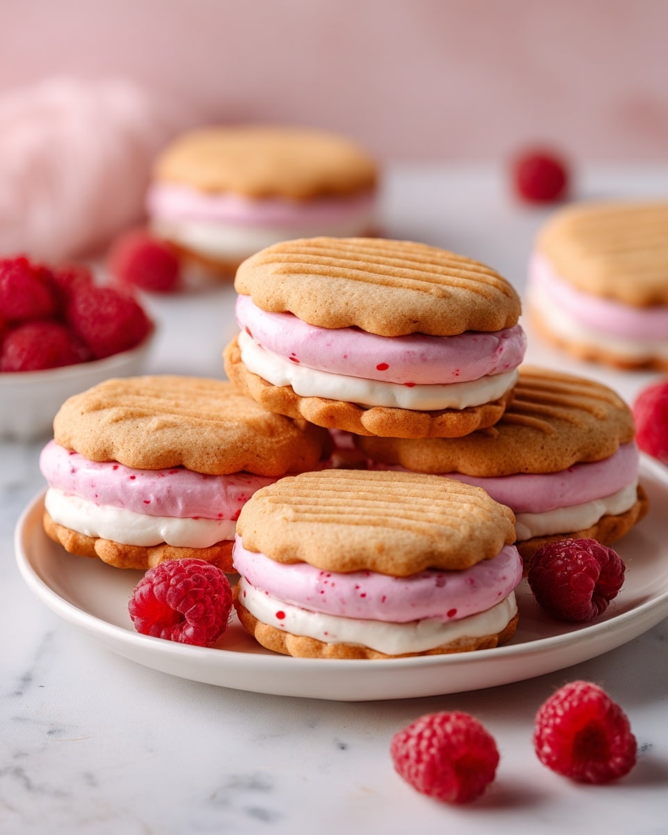 Raspberry Cream Sandwich Cookies Recipe