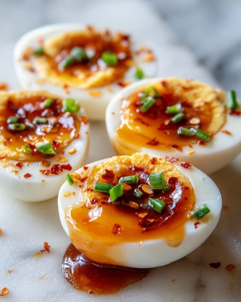 Sweet and Spicy Pepper Jelly Deviled Eggs Recipe