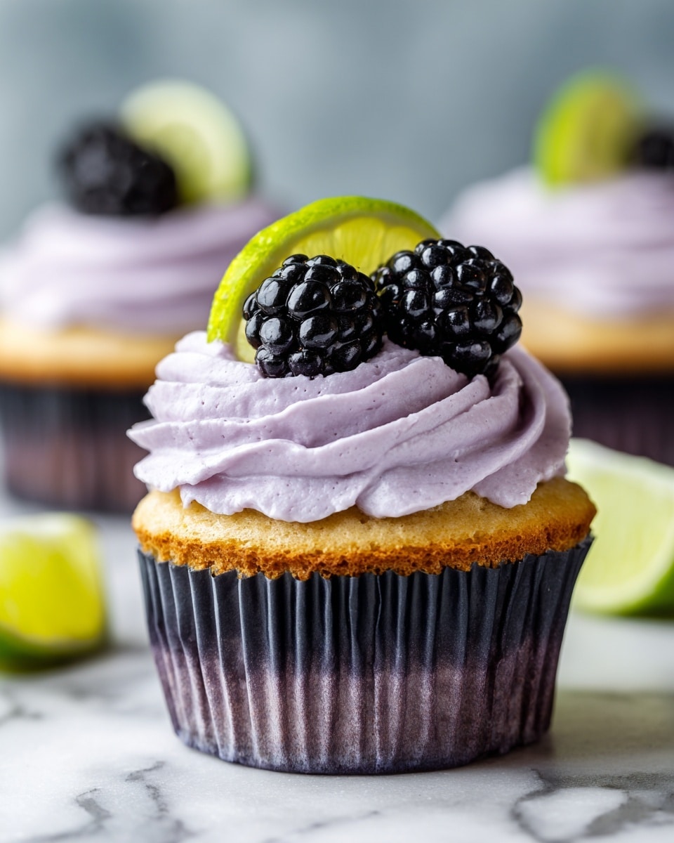 Refreshing Blackberry Lime Cupcakes Recipe - Recipe Image
