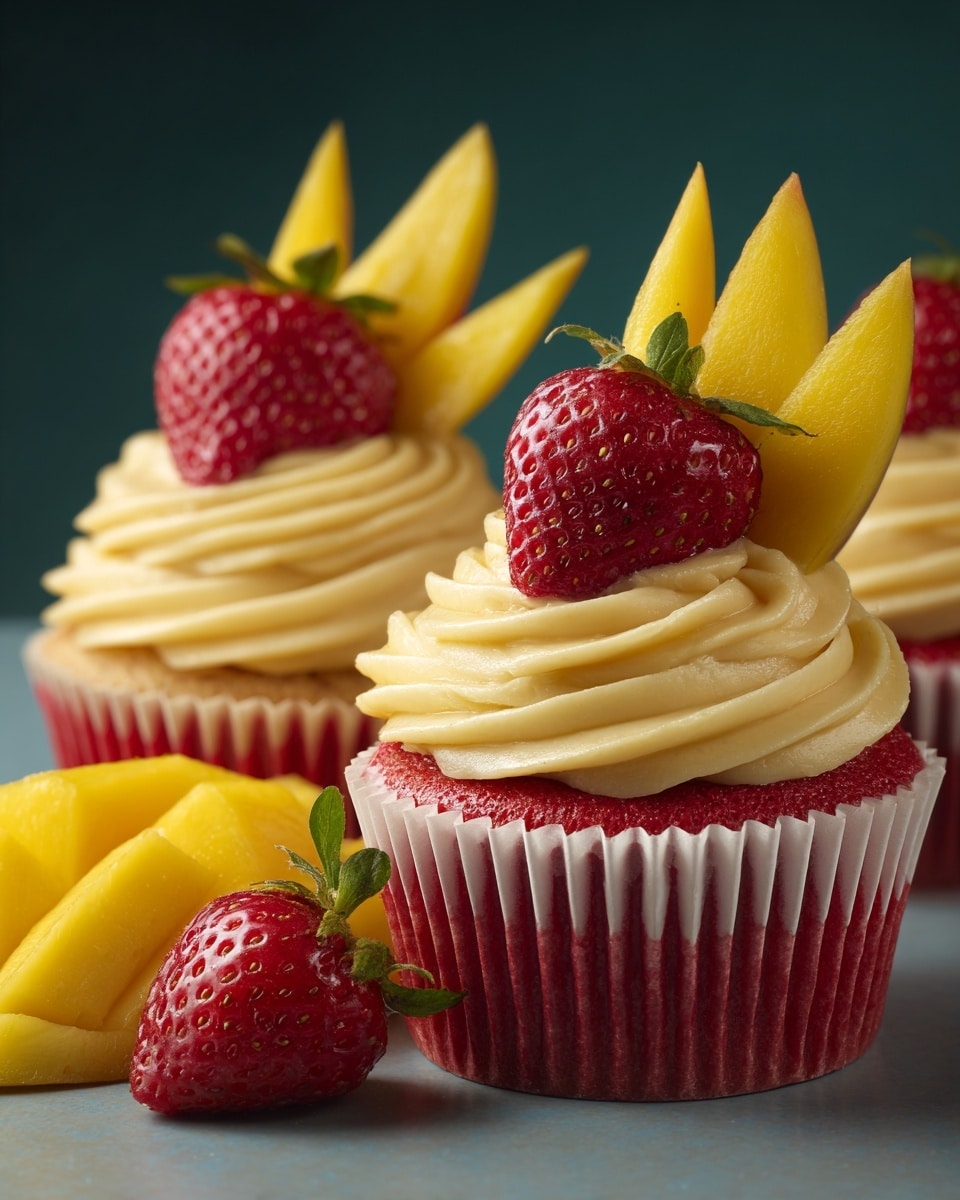 Strawberry Mango Margarita Cupcakes Recipe - Recipe Image