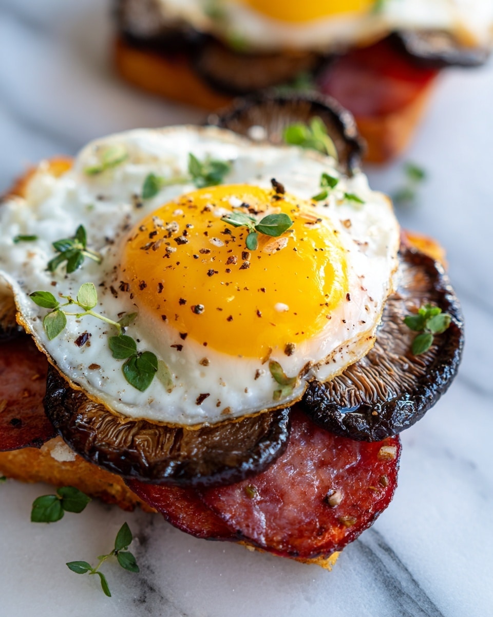 Steak and Eggs with Sautéed Mushrooms Recipe - Recipe Image