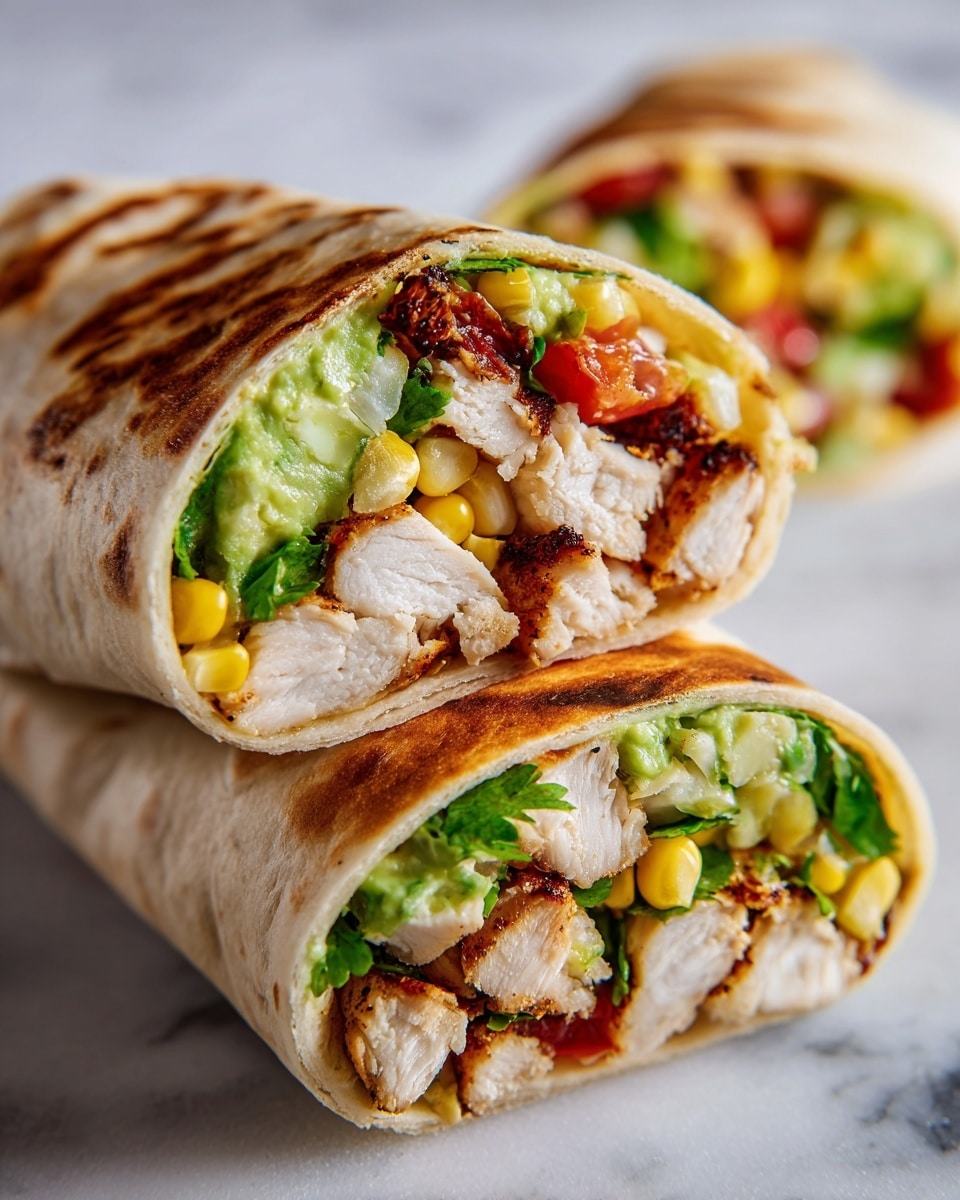 Chicken Avocado Ranch Burritos with Lime Wedges Recipe - Recipe Image