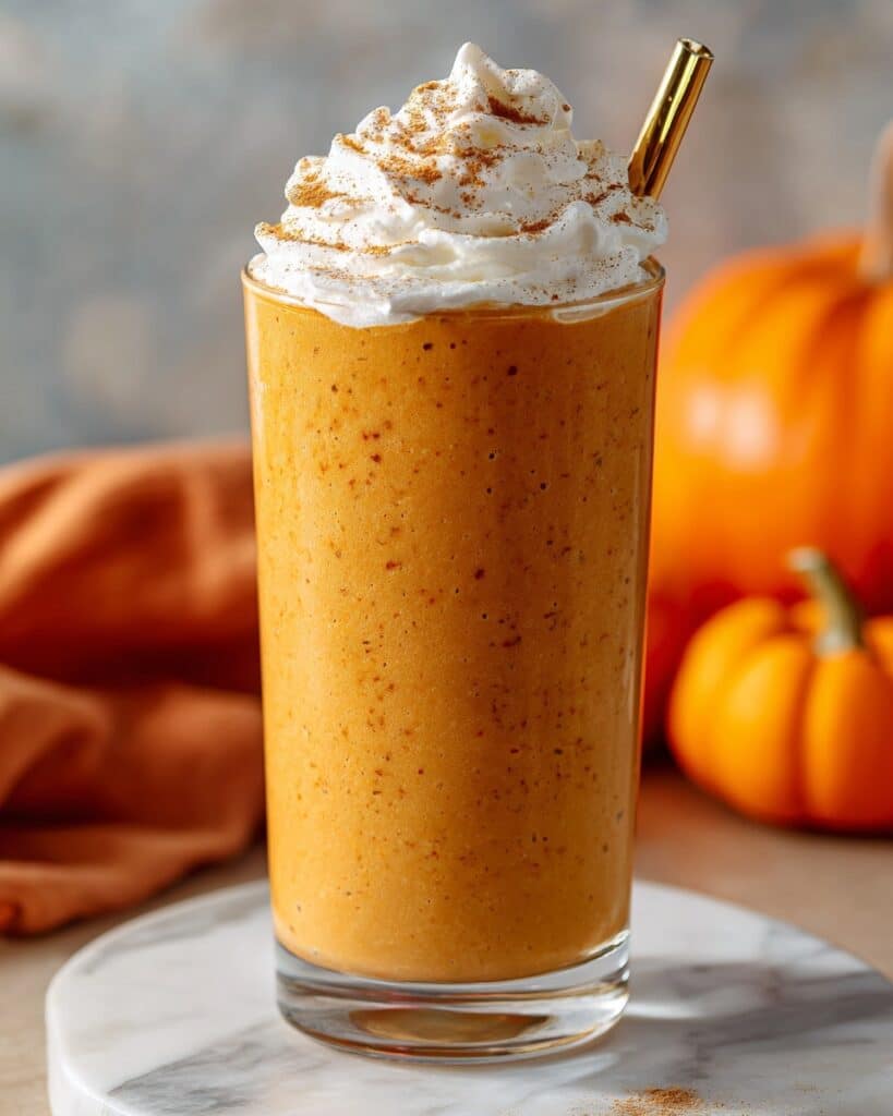 Creamy Pumpkin Smoothie with White Chocolate Hazelnut Spread Recipe