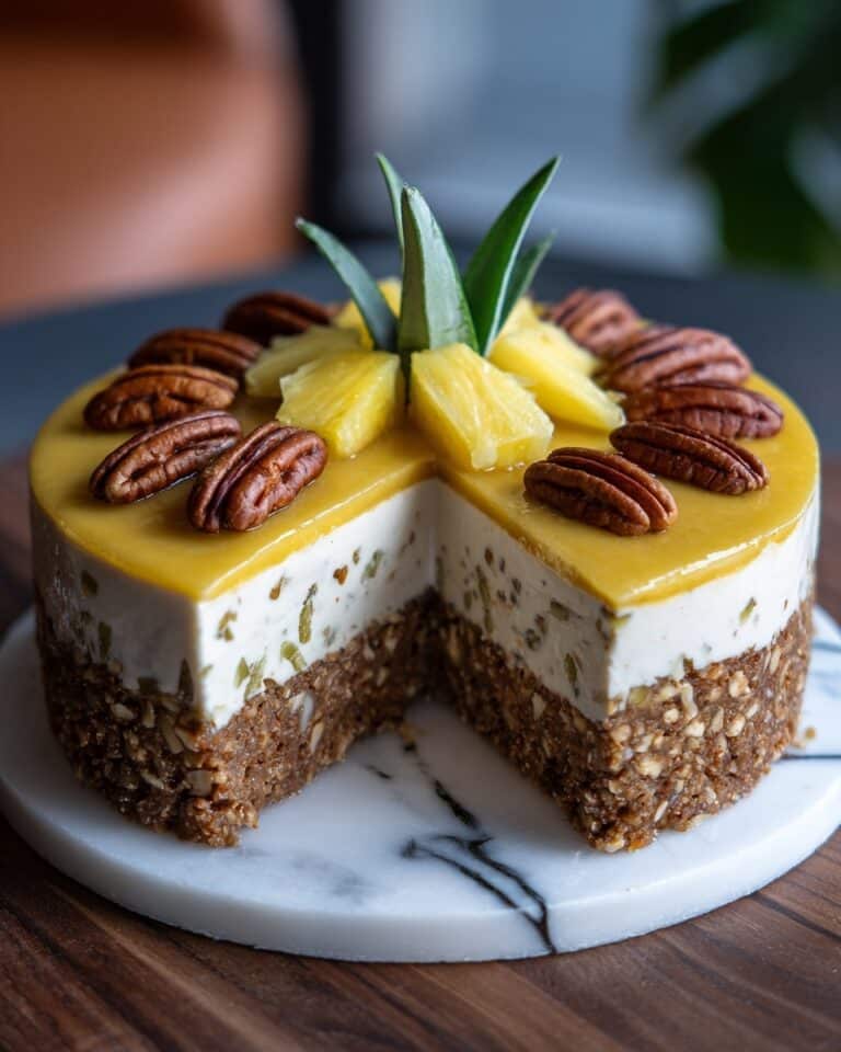White Chocolate Pineapple Pecan Cheesecake Recipe