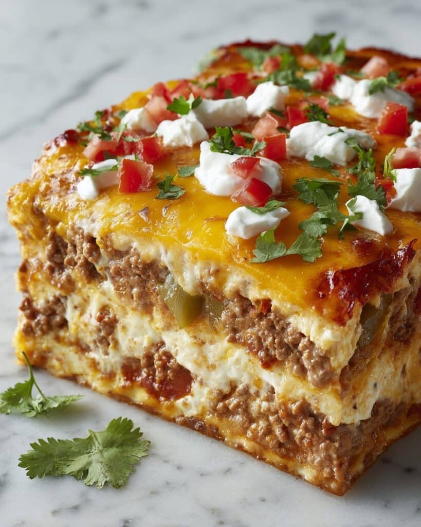 Baked Beef Chile Rellenos Casserole Recipe