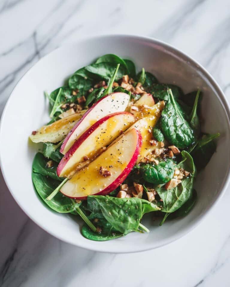 Apple Spinach Salad with Honey-Mustard Lemon Dressing Recipe
