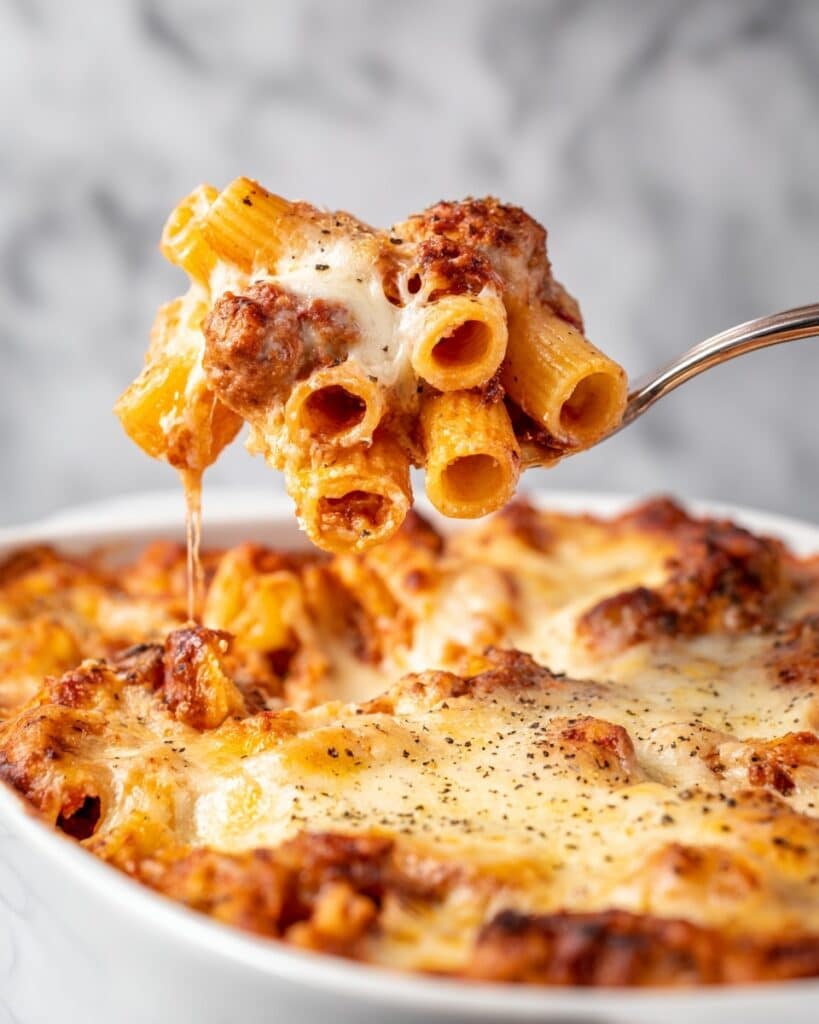 Three Cheese Baked Ziti Recipe