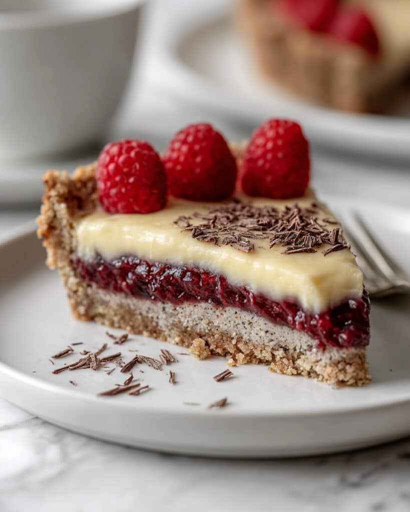 Vegan White Chocolate Raspberry Tart Recipe
