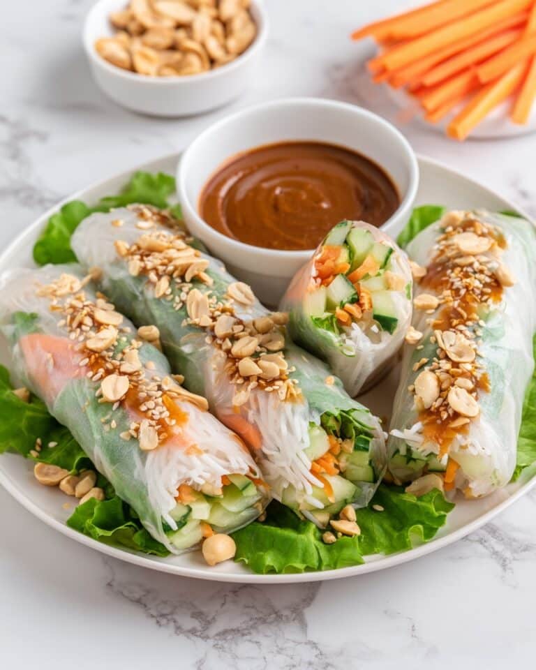 Fresh Spring Rolls with Peanut Sauce Recipe