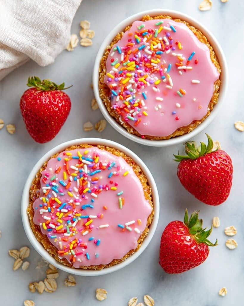 Strawberry Pop-Tart Protein Baked Oats Recipe