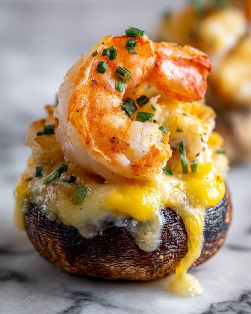 Cajun Shrimp-Stuffed Mushrooms with Cheesy Meltdown Recipe