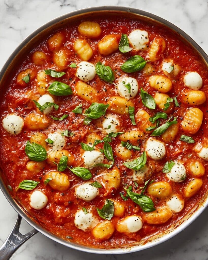 One Pot Tomato Gnocchi with Spinach Recipe
