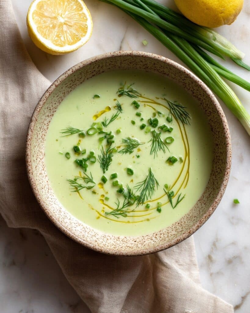 Cucumber Gazpacho with Fresh Dill and Greek Yogurt Recipe