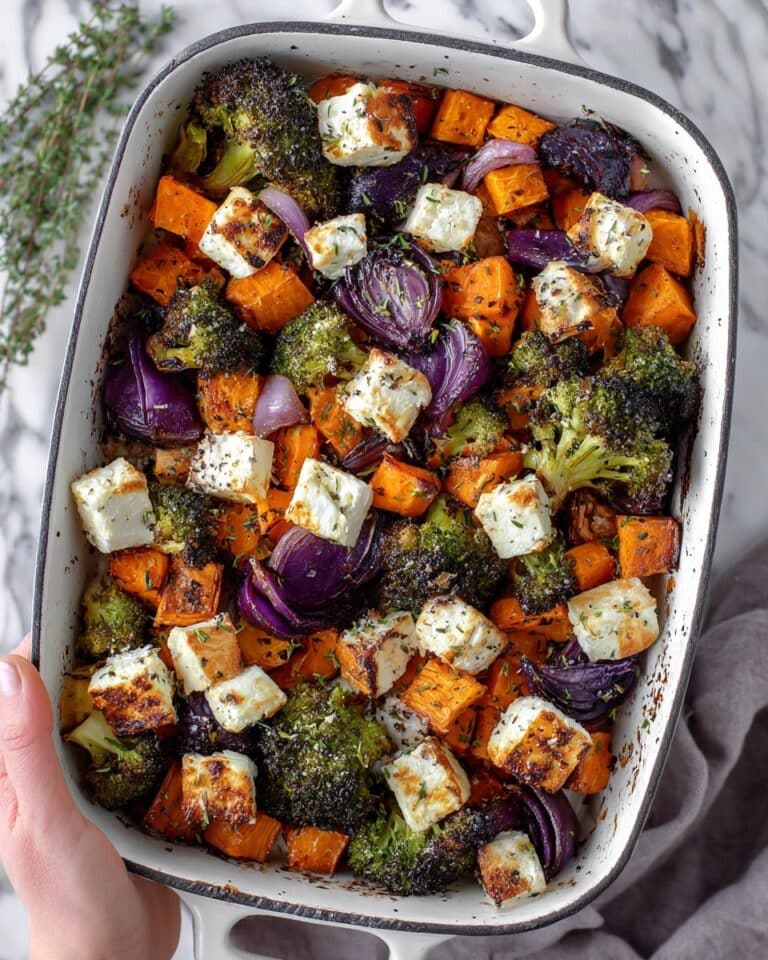 Warm Roasted Veggie Salad with Maple Dijon Vinaigrette Recipe