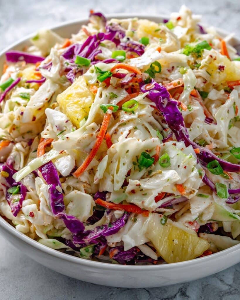 No-Mayo Hawaiian Pineapple Coleslaw Recipe