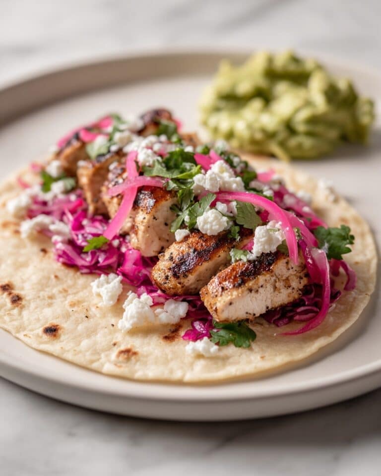 Bronzed Fish Tacos with Cabbage Slaw and Lime Crema Recipe