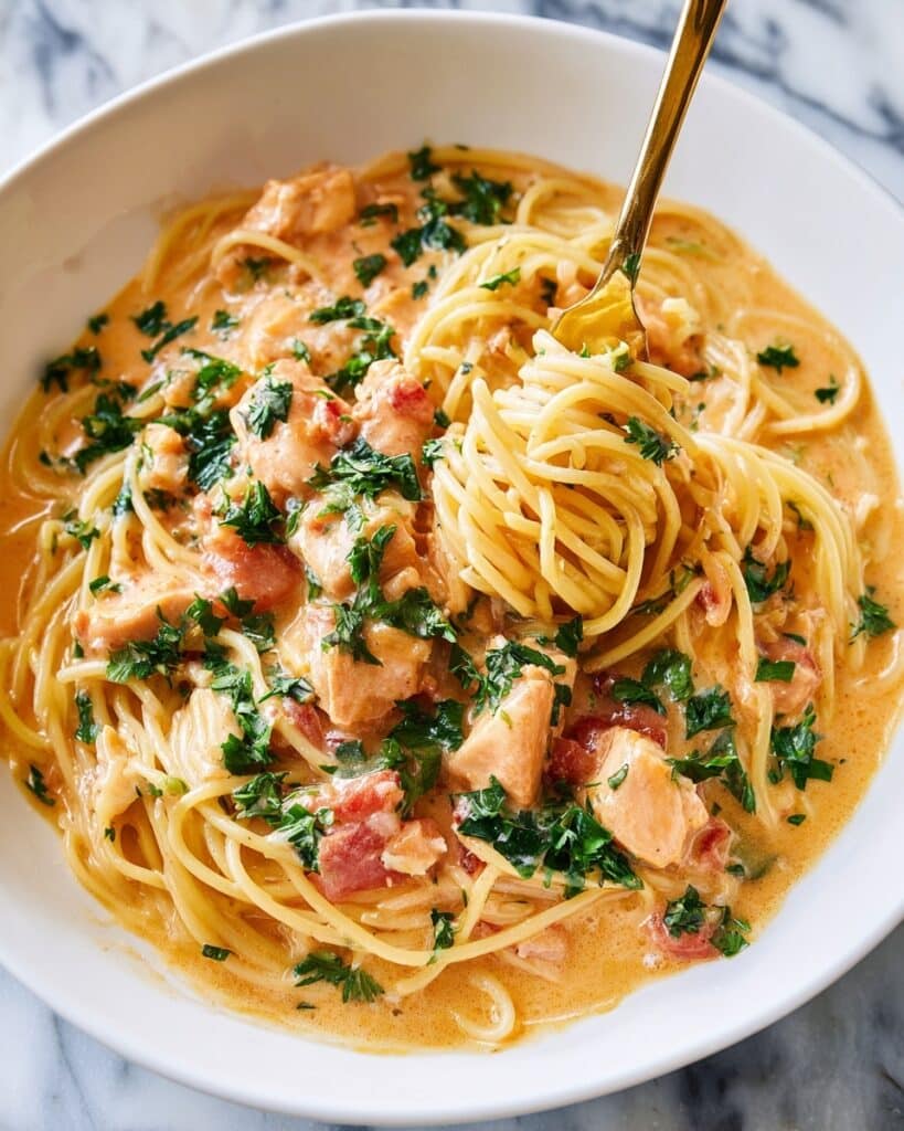 Cheesy Spaghetti Chicken Casserole Recipe