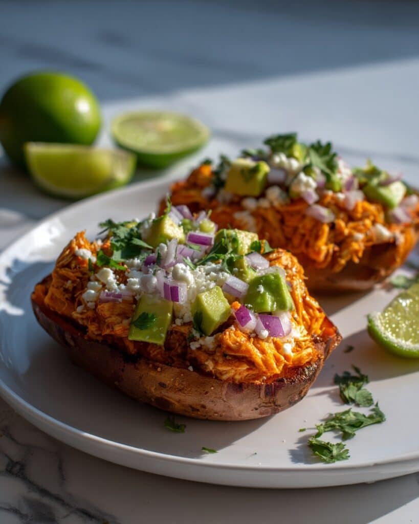 Chicken Avocado Stuffed Sweet Potatoes Recipe