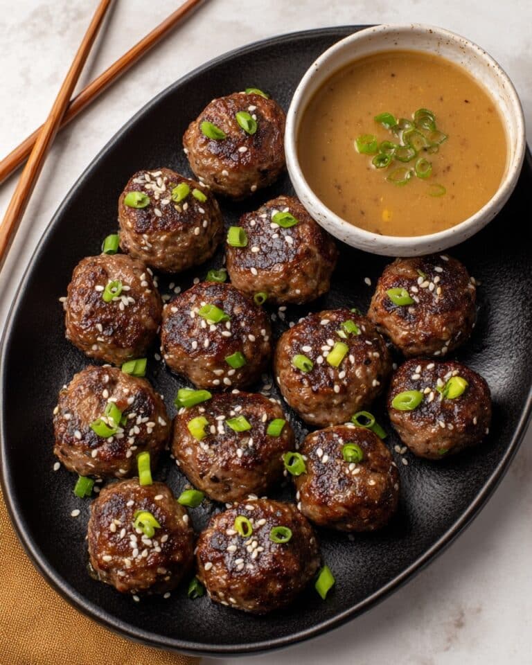 Korean BBQ Meatballs with Spicy Mayo Dip Recipe