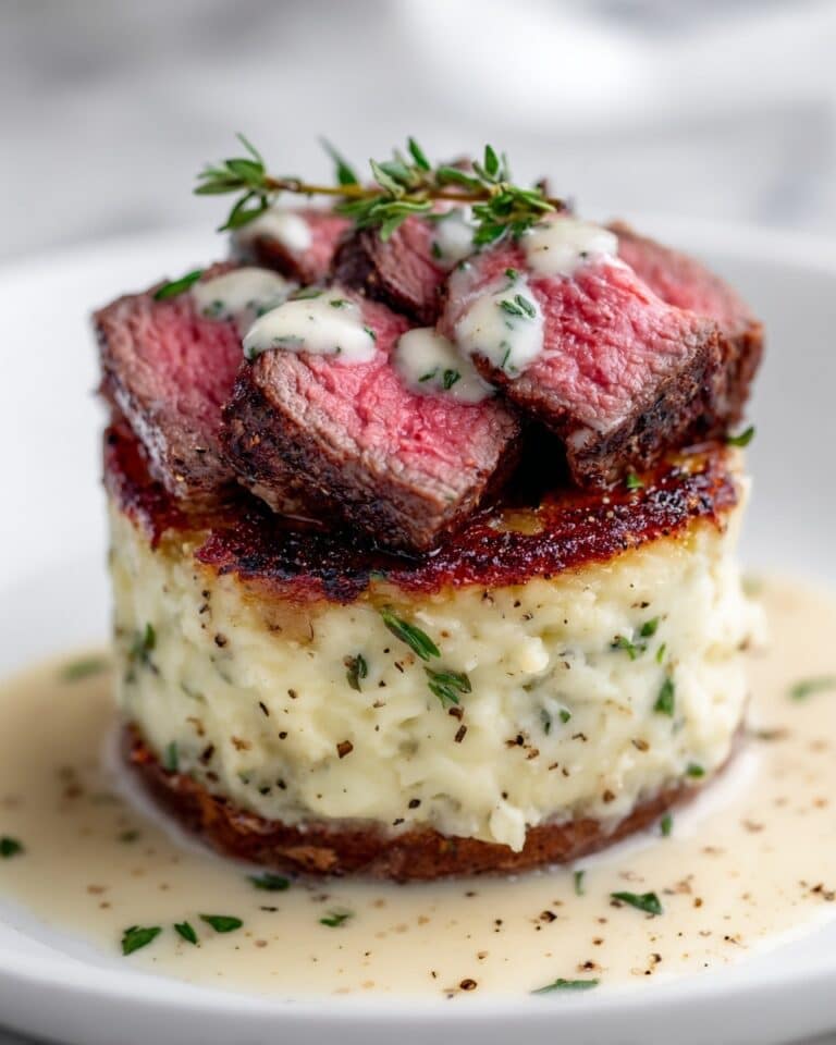 Loaded Baked Potato with Steak Bites Recipe