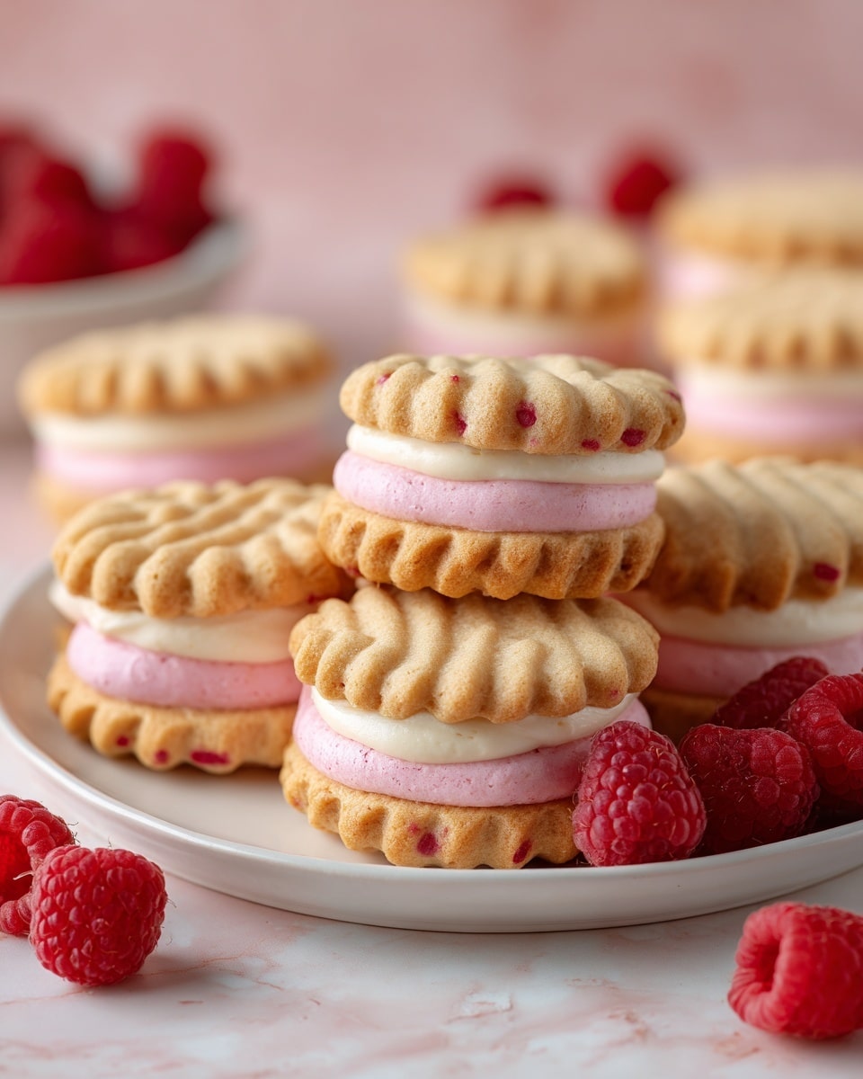 Raspberry Cream Sandwich Cookies Recipe - Recipe Image