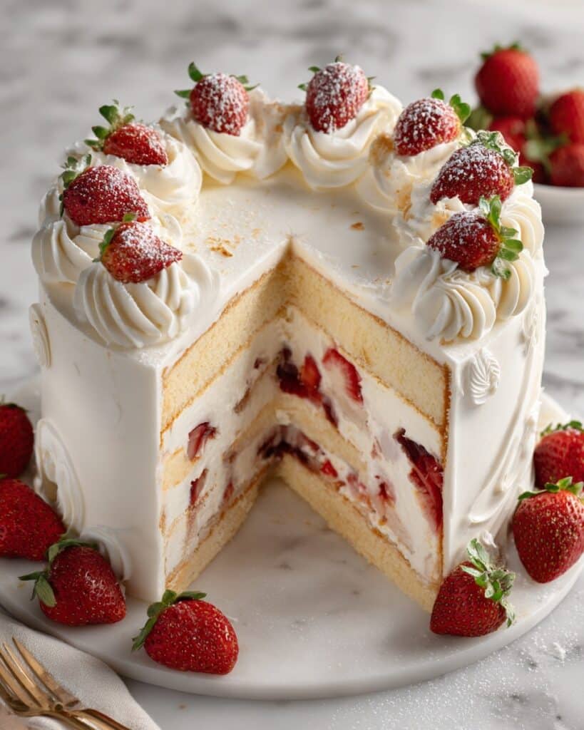 Strawberry Angel Cake Recipe