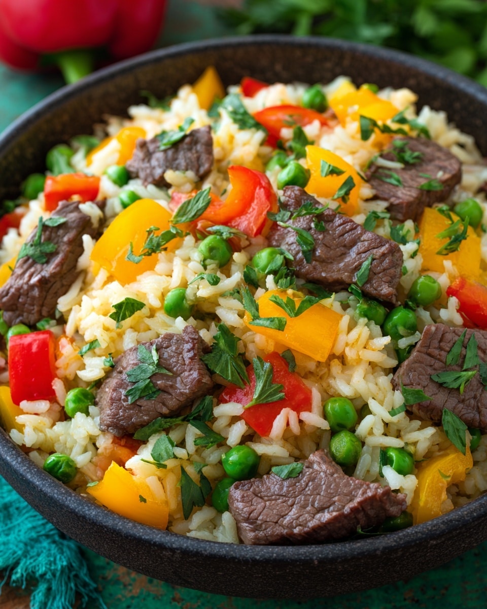 Beef and Pepper Rice Bowl Recipe - Recipe Image