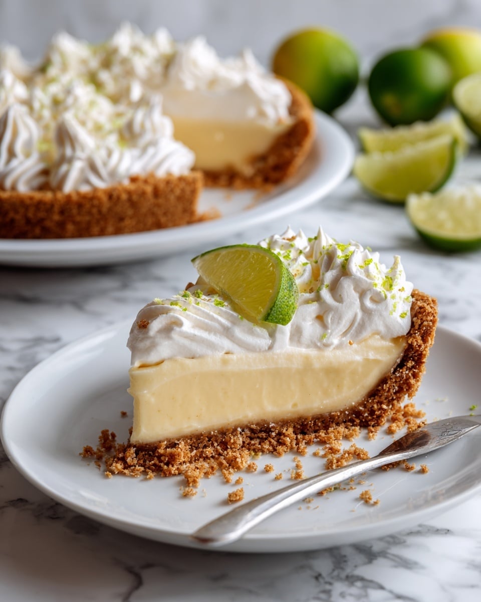 Key Lime Pie with Whipped Cream Recipe - Recipe Image