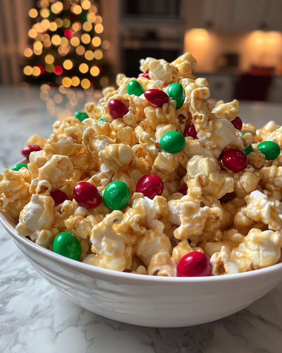 Christmas Popcorn: A Festive White Chocolate Treat Recipe - Recipe Image