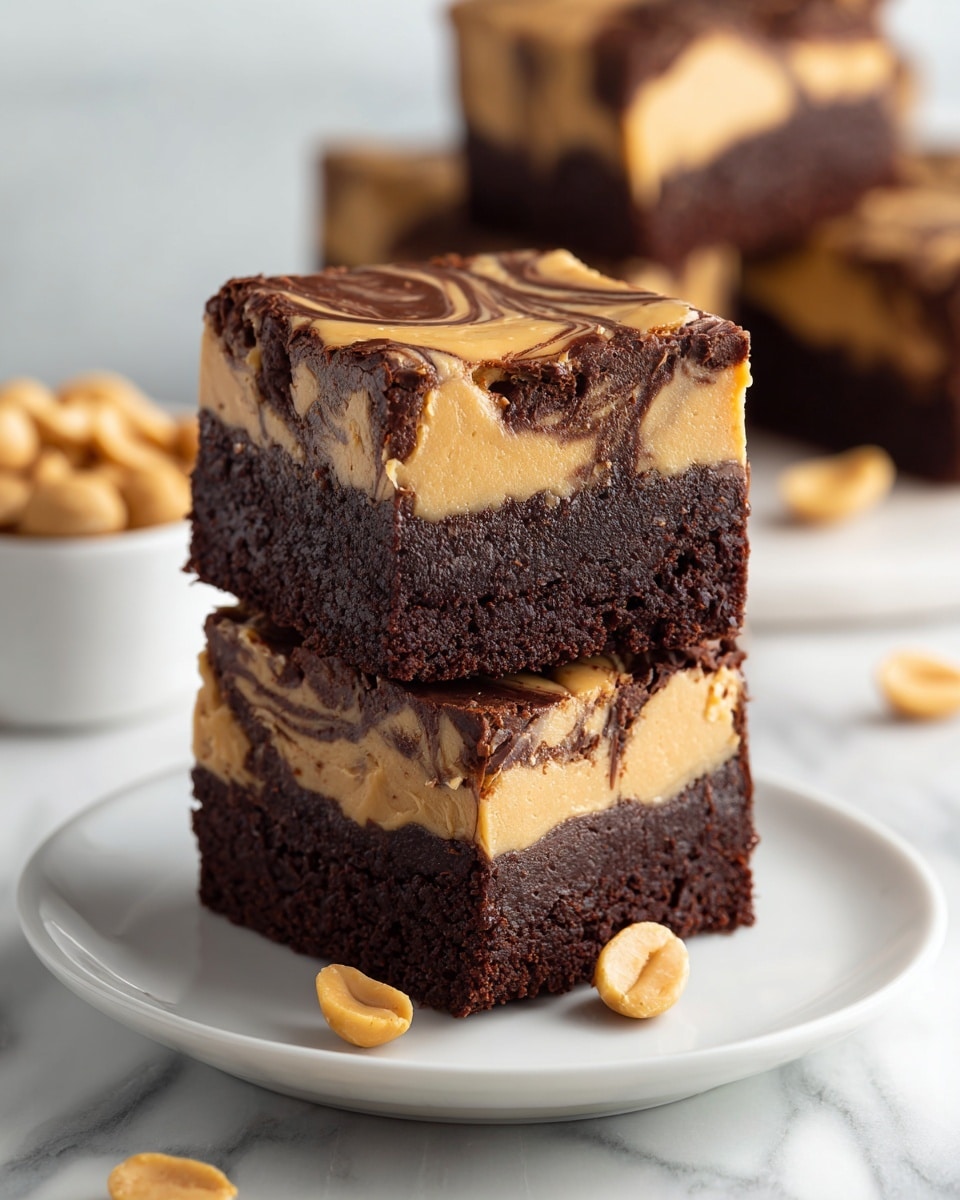 Peanut Butter Stuffed Brownies Recipe - Recipe Image